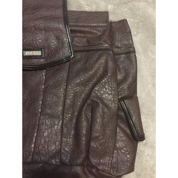 Miche-Katheryn Brown Faux Leather Handbag/ Shell With Multiple Pockets - Picture 5 of 8